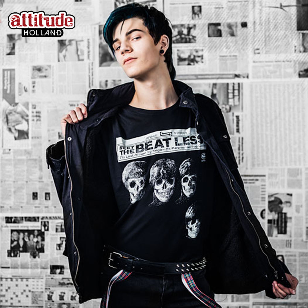 Bullet 69 Funky Punk - 2 row spike Ceinture - Noir